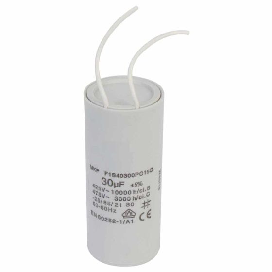 Capacitor 30MF ±5%, 425 - 475V para las bombas  PRISMA15, 25, 45N, DELTA, TECNO, SILEN, ACUARIA07, 07N, 27, DRAIN, DRAINEX100, 200, 201