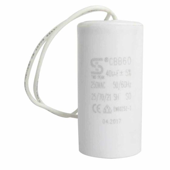 Capacitor 40MF ±5%, 250V, para la bomba VENUS20